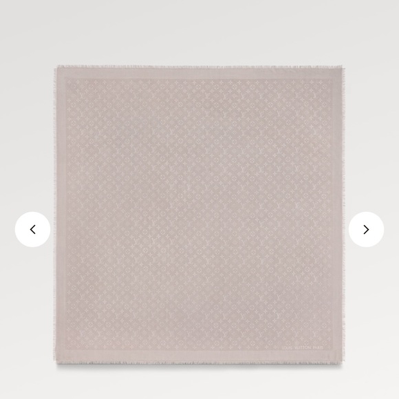 Louis Vuitton Monogram Logo Shawl Scarf Greige - Picture 2 of 5